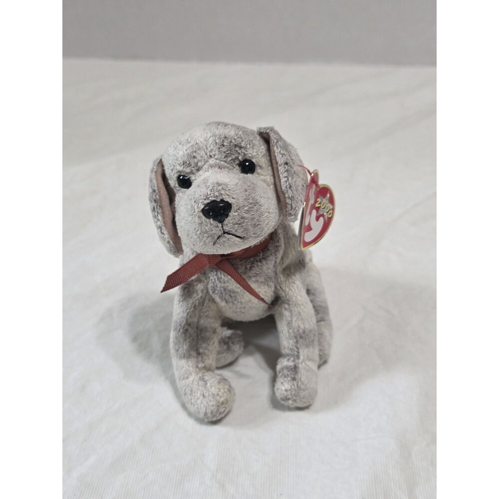 TY 2000 NWT Grey Dog "Tricks" 7"